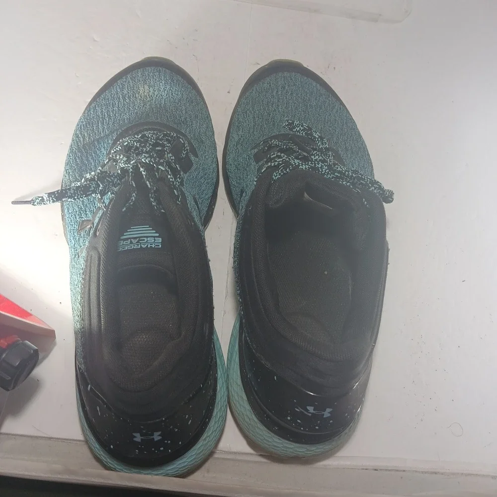 Under Armour Charged Escape 3 Size 12 Teal Black Running Shoes 3021966-004